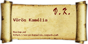 Vörös Kamélia névjegykártya
